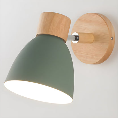 Hölzerne Nordische Wandlampe mit Schalter für Gemütliches Schlafzimmer | Brehn