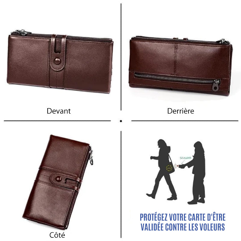 Lange Brieftasche aus echtem Leder | Brehn