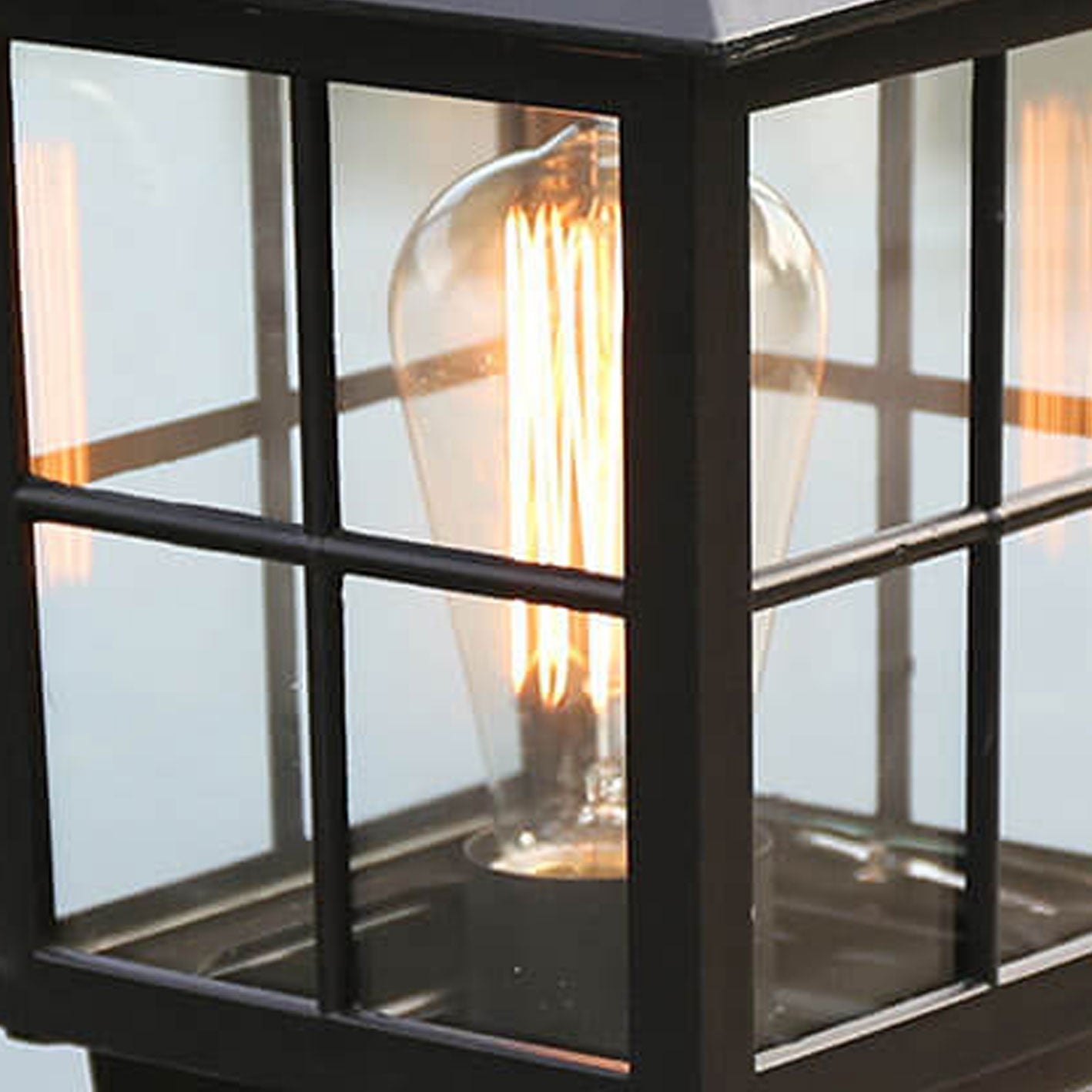Europäische Outdoor-Säulenlaterne wasserdicht rostfrei 1-Lampen-Patio-Licht | Brehn
