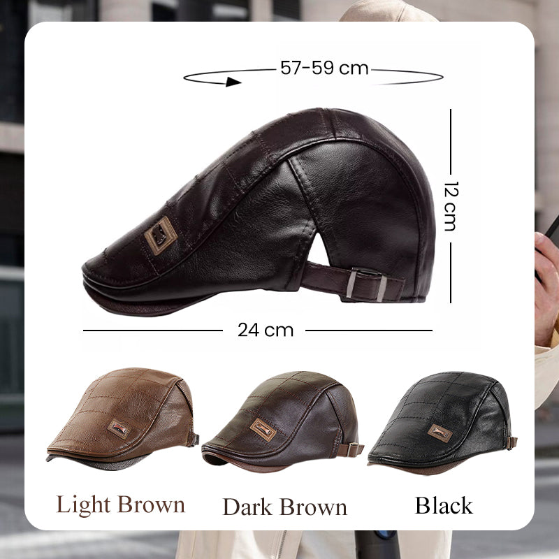 Brehn | ElderLux Plüschleder-Beret | Gemütliche Eleganz für ein warmes Wintererlebnis