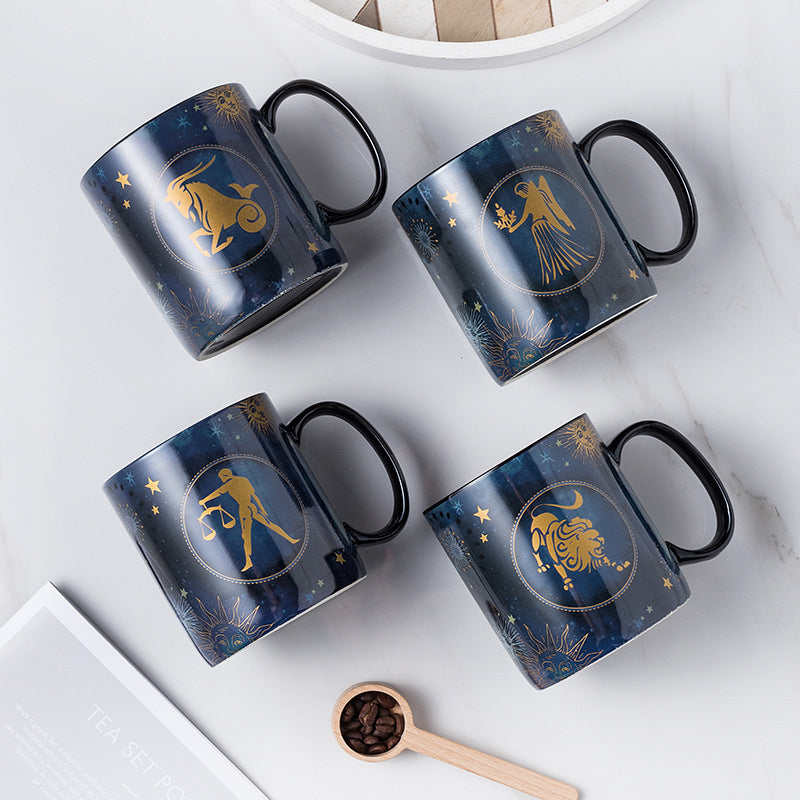 12 Konstellationen Tasse Kobalt Blau Keramik Kaffeetasse | Brehn