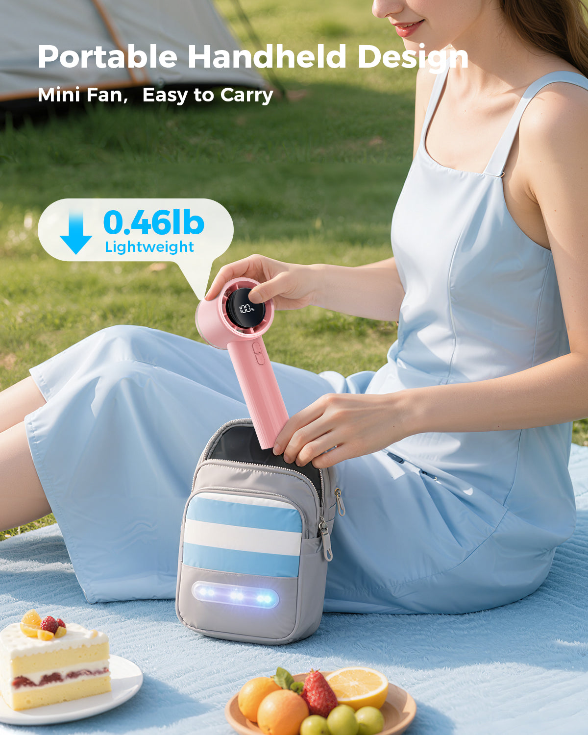Tragbarer Hochgeschwindigkeits-Handheld-Turbo-Lüfter mit LED-Display | Brehn