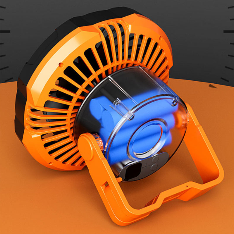 Tragbarer Campingventilator mit LED-Licht | Brehn
