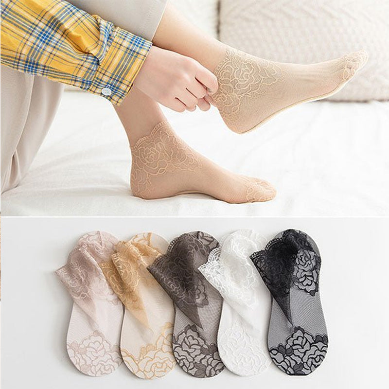 Brehn | Damenmode Spitze Socken (6 Paare)