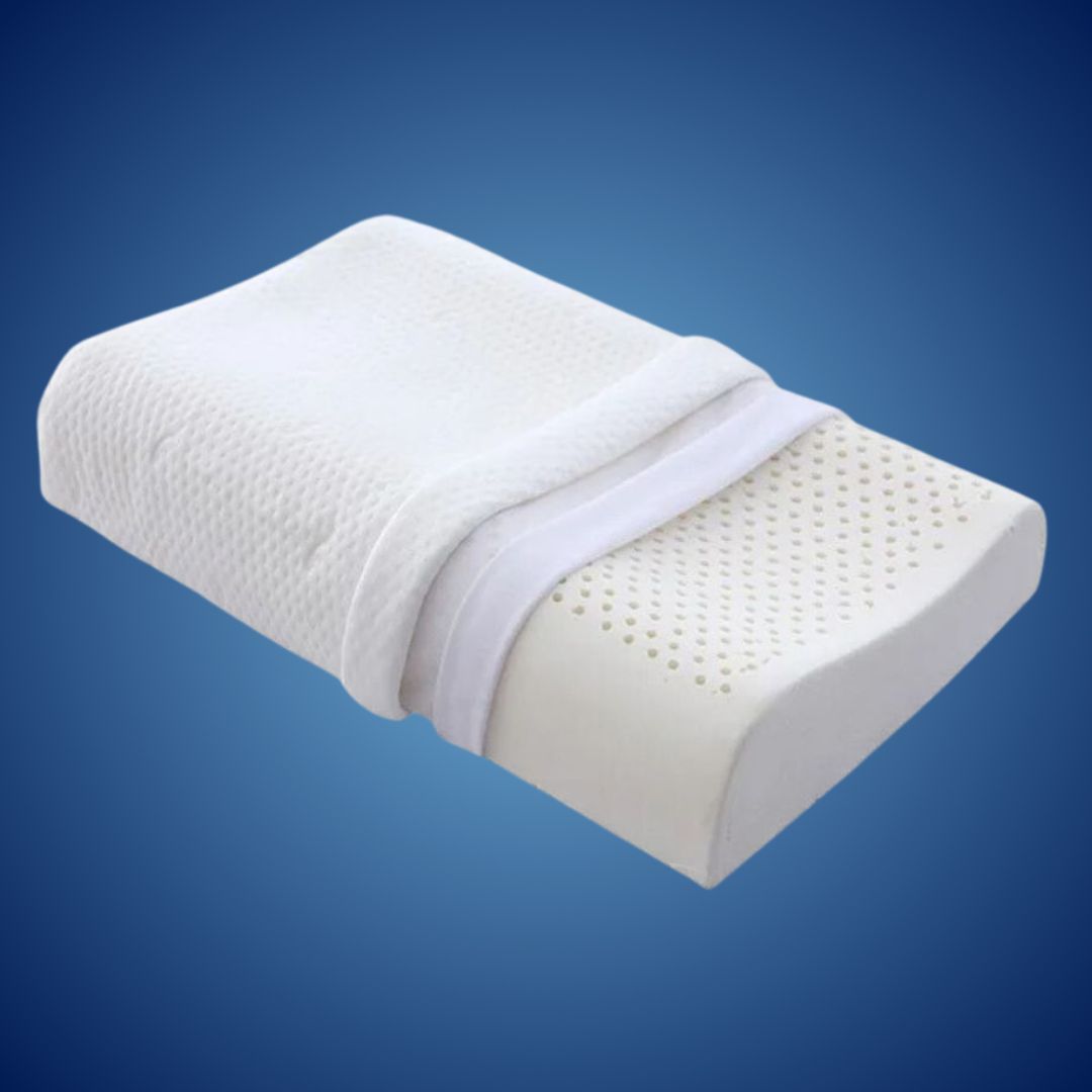 EcoNeck Comfort | 100% Naturkautschuk Orthopädisches Kissen - gegen Nackenschmerzen - Bequemes und Unterstützendes Kissen - Besserer Schlaf - Wellness Brehn