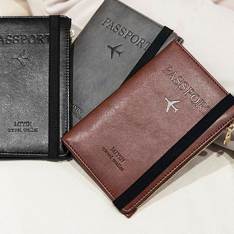 Herren Reisepass-Geldbörse aus Leder mit RFID-Blockierung | Brehn