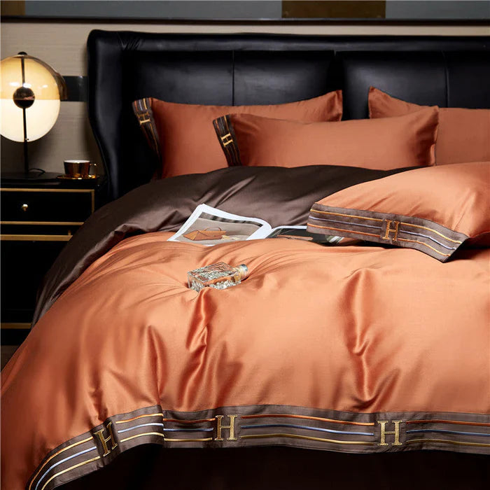 Satin Baumwolle Bestickte Bettwäsche Set - Luxora | Brehn