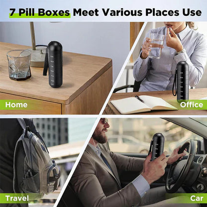 MediSafe Weekbox – Wasserdichter Pillenorganizer aus Aluminium mit 7 Fächern