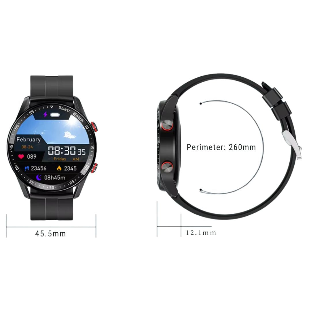FitTrack | Nicht-invasive Fitness-Smartwatch - Verfolgt körperliche Aktivität - Herzfrequenz - Schlaf - Training - GPS-Benachrichtigungen - Wasserfest Brehn
