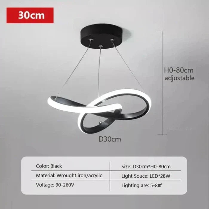 Brehn | Moderne LED-Deckenlampe - WaveGlow
