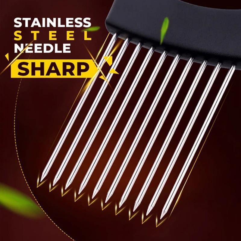 Edelstahl Zwiebel Cutter Halter, Lebensmittel Schneider Assistent Tomatenschneider Halter | Brehn