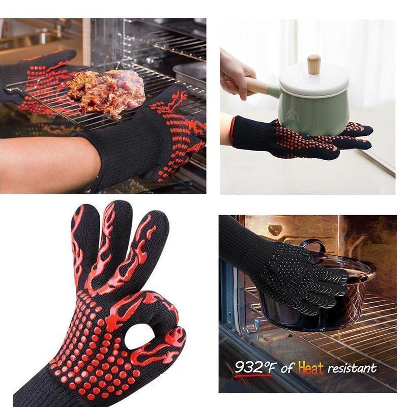 Bequee professionelle Grillhandschuhe hitzebeständige Handschuhe - 1 Paar | Brehn