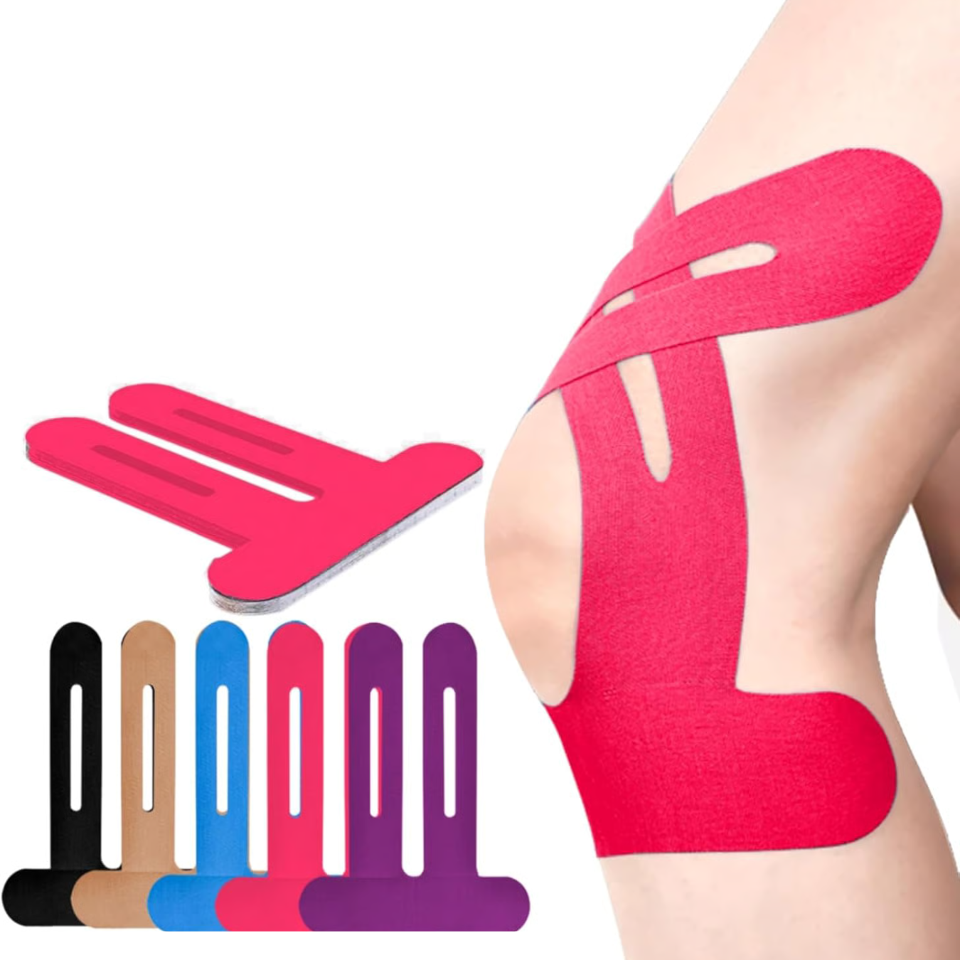 Brehn | Knee Tape FlexiSupport – Vorgefertigtes Kinesio-Tape für direkte Unterstützung