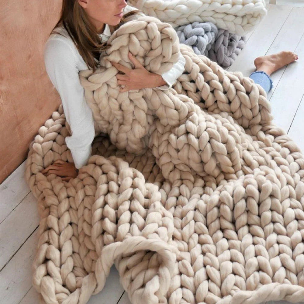 Brehn | DIY Chunky XL 1000 Gramm Wollgarn für weiche Decken - LuxeWool