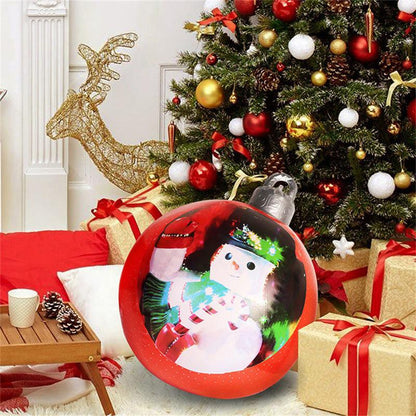 Brehn | Aufblasbarer Weihnachtsball im Freien dekoriert