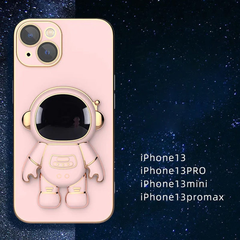 Brehn | 6D Plating Astronaut Versteckte Ständerhülle für iPhone