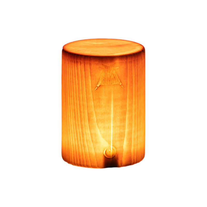 Drahtlose LED-Tischlampe mit Touch-Steuerung | Wiederaufladbarer Akku | Holzmaserung Design | Einstellbare Helligkeit | Brehn