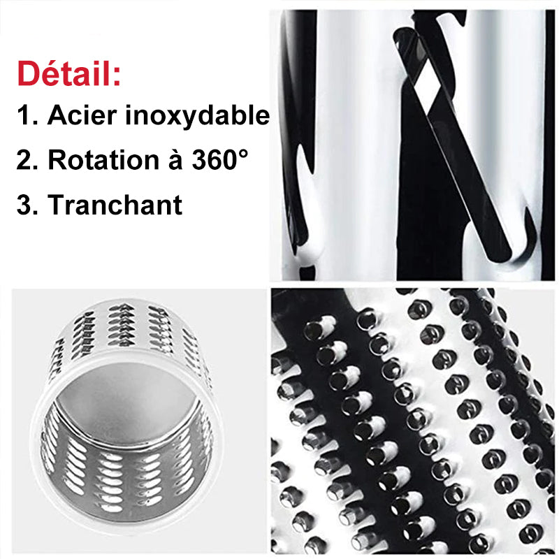 3-in-1 Rotary-Käse-Reibe Gemüseschneider | Brehn