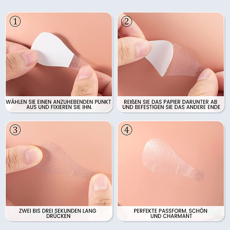 Brehn | Unsichtbare Facelift-Patches | 120er Vorratspack | Ultra-dünne 0,02mm Adhäsions-Technologie | Wasserfest & Hypoallergen | Mechanisches V-Shape Lifting | Transparent