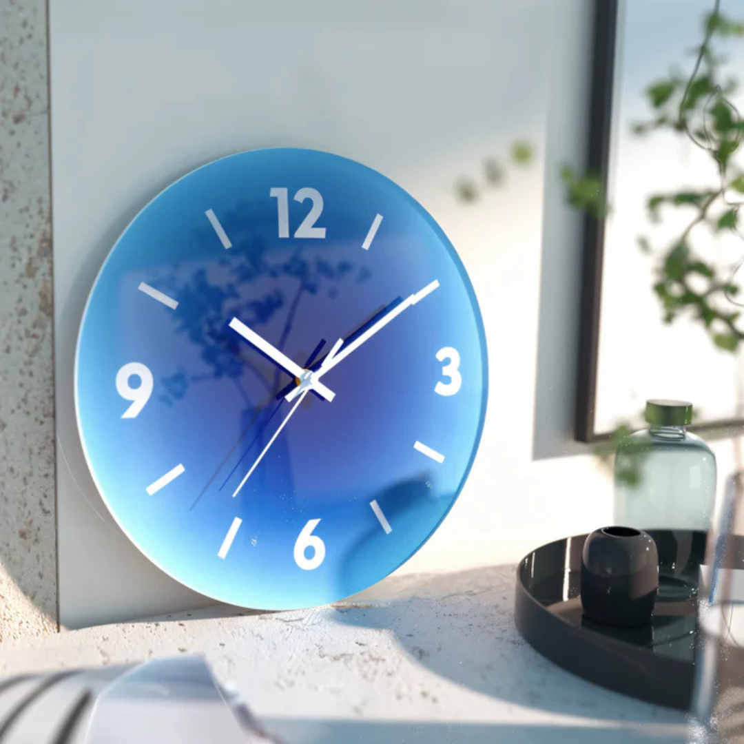 Brehn | Design Glas Wanduhr