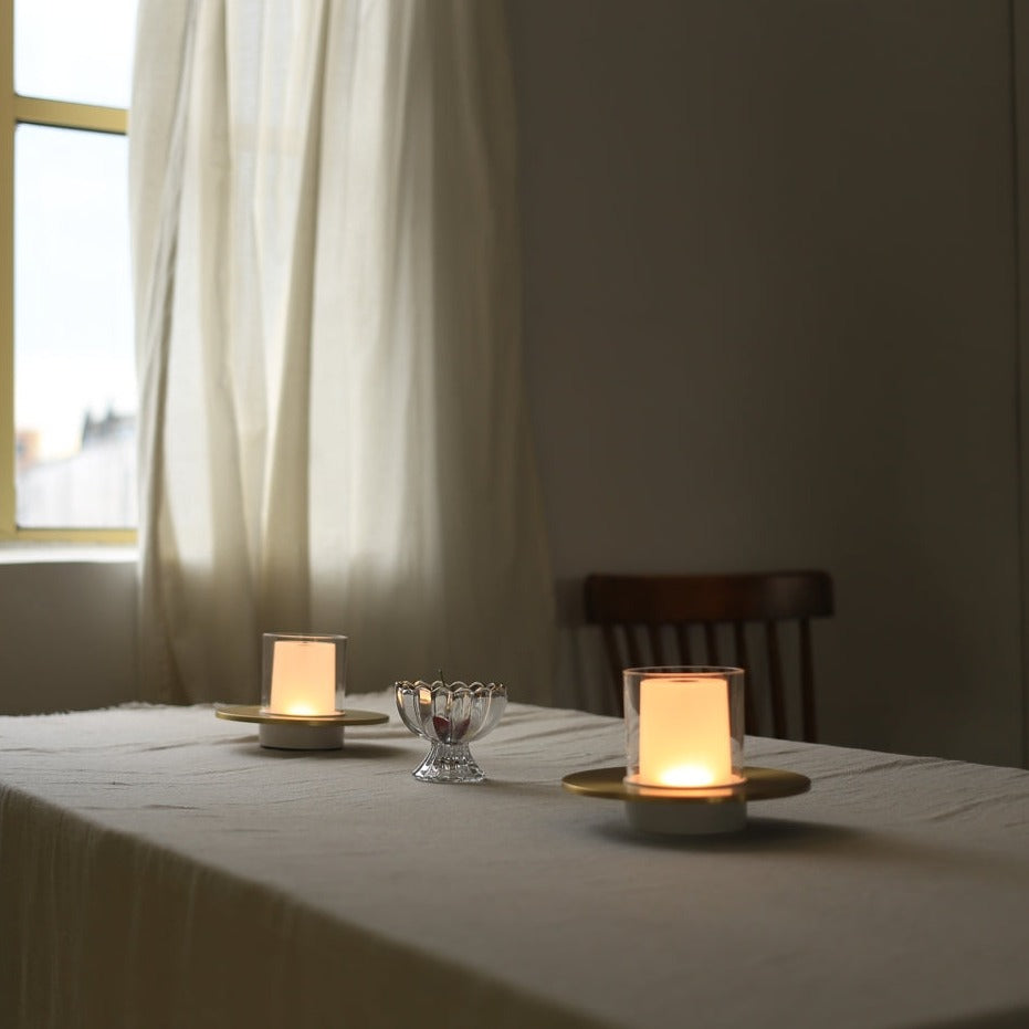 Glas Kerzen Tischlampe | Brehn