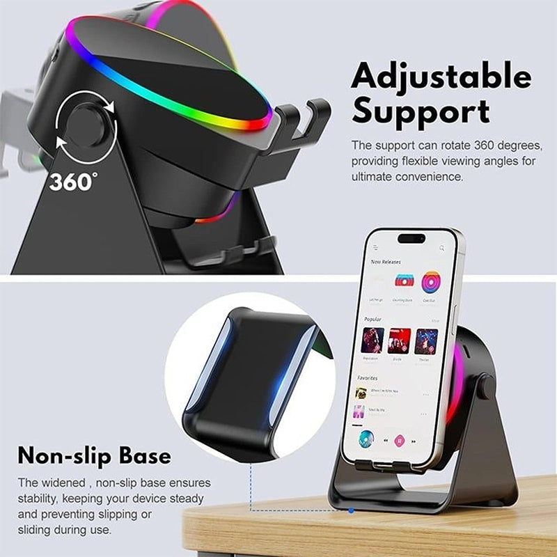 Brehn | 4-In-1 360° Drehbarer Bluetooth Lautsprecherständer