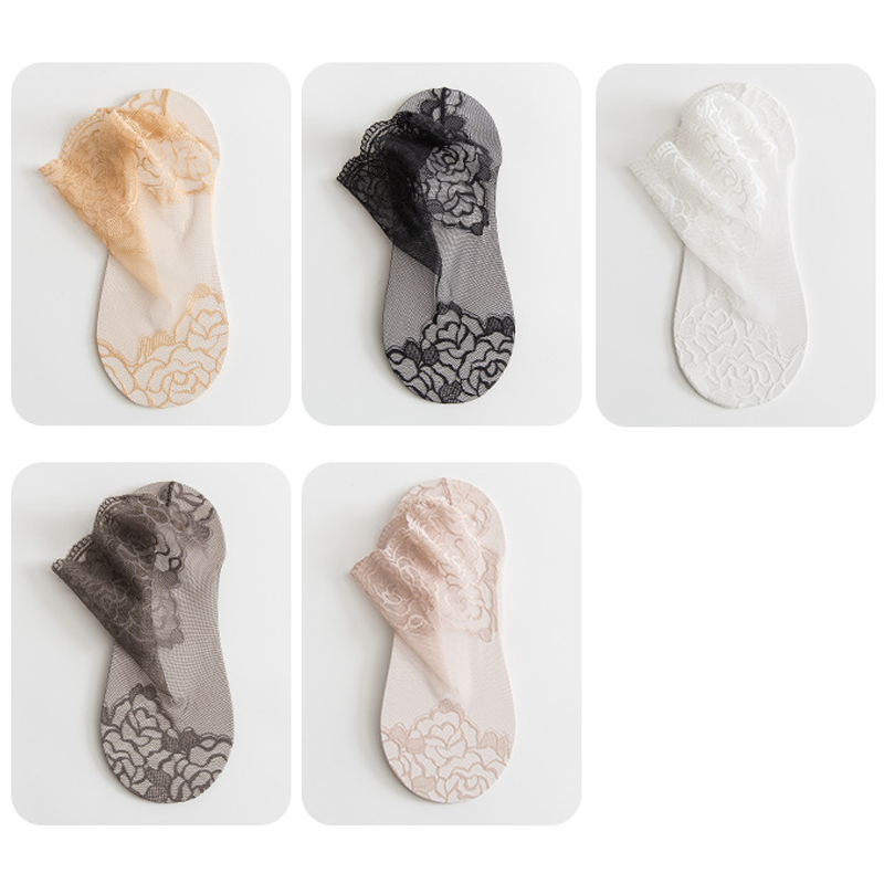 Brehn | Rutschfeste Spitzensocken für Damen