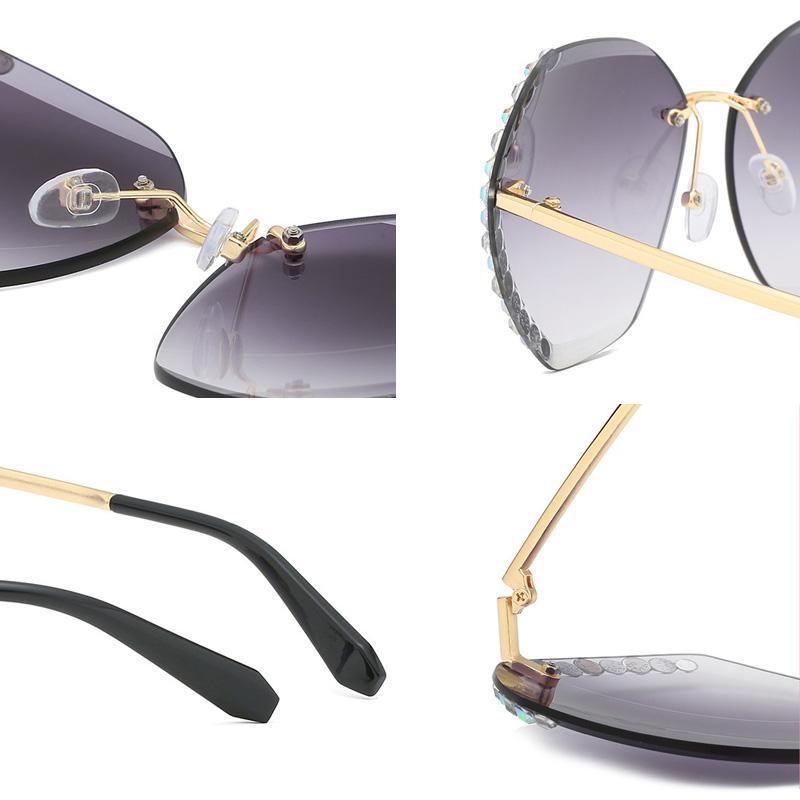 Randlose Sonnenbrille mit Kristall | Brehn