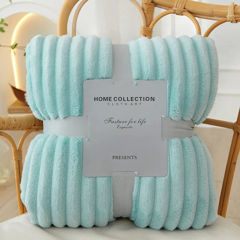 Brehn | Breite gestreifte Flanellfleece-Decke - CozyStripe