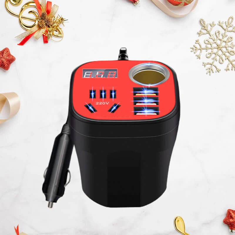 Auto montierter Becher Typ Inverter Konverter QC Ladegerät | Brehn