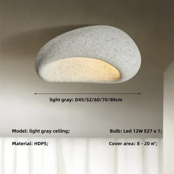 Brehn | Natürliche Wabi Sabi Deckenlampe - SereneAura