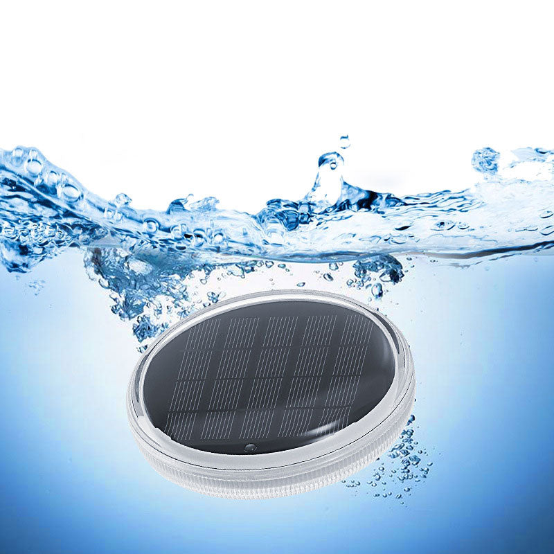 Brehn | 2 Stk. - Timer-Funktion Solarbetriebene Poolbeleuchtung mit 3 Helligkeitseinstellungen & 9 Farben