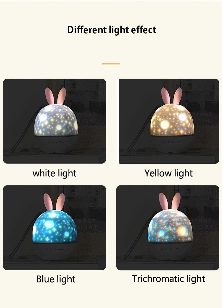 LED-Universum Sterne Bunny Projektor Nachtlicht | Brehn