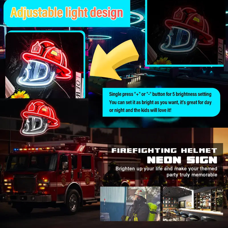 Brehn | Feuerwehrhelm Neonzeichen