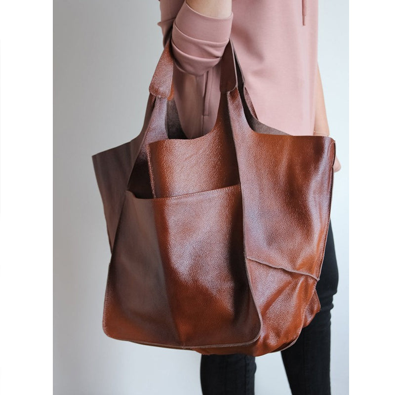Übergroße Wochenend-Lederhandtaschen