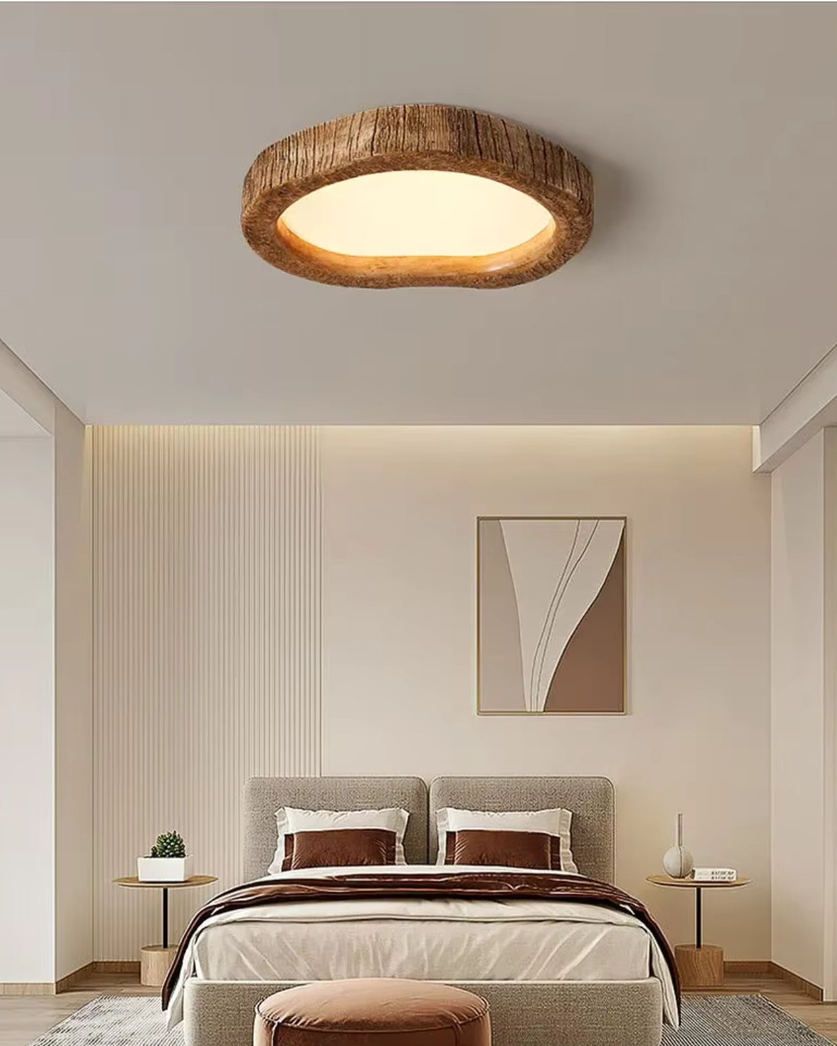 Brehn | Minimalistische Holzlampe im Japandi-Stil mit Leuchteffekt
