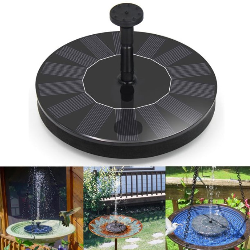 Brehn | Solarbetriebenen Vogelbrunnen mit Lichtern