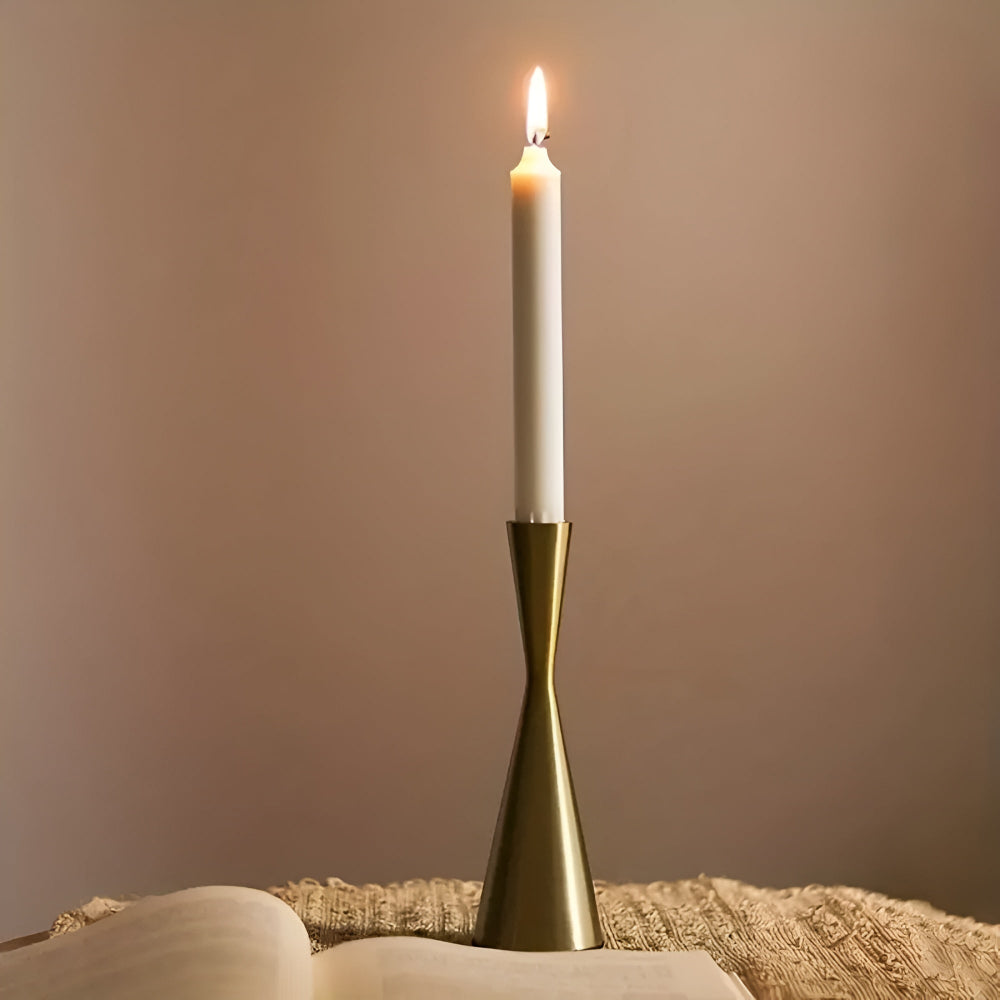 Eleganter nordischer Kerzenständer aus Messing für die Taille | 3-teiliges Set