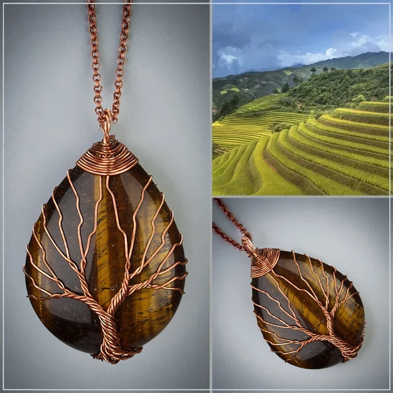 Tree of Life Opal Halskette