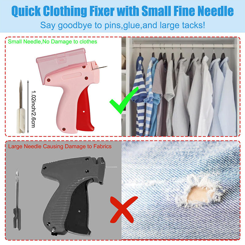 Brehn | Mini Etikettiergerät mit Aufbewahrungsbox - Kompaktes Design, feines Nadelset, enthält mehr als 2000 Etiketten, geeignet für Kleidung und Textiletiketten