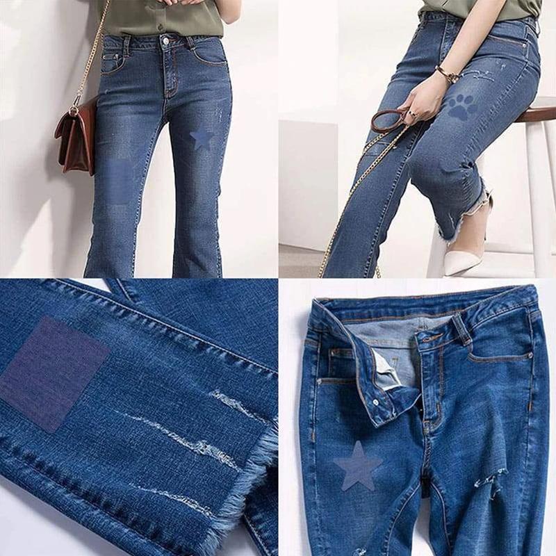 Selbstklebender Jeans-Wiedergeburts-Aufnäher