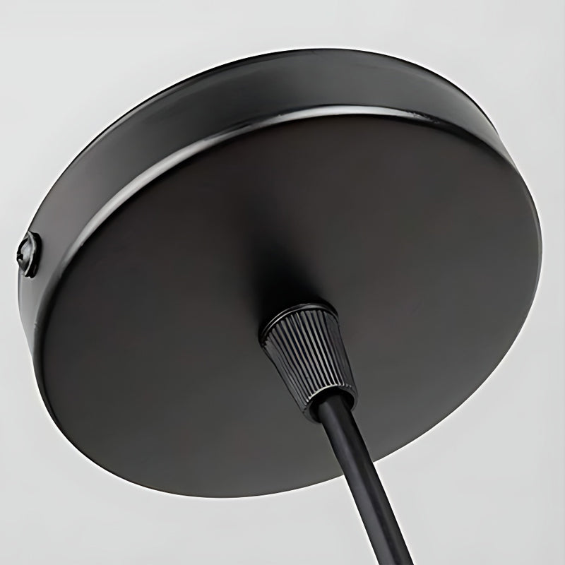 Brehn | IronSphere Pendel - Schwarze industrielle Eisen Pendelleuchte für moderne Innenräume