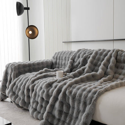 Luxe Ripple Faux Fur Sofa Cover - Modern, Stylisch & Langlebig Sofa Schutz | Brehn