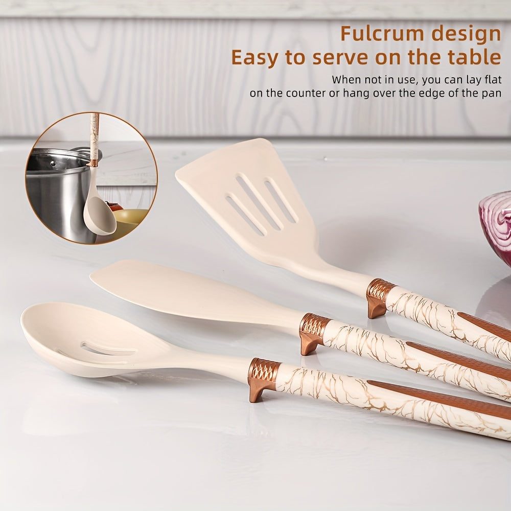 Brehn | Premium Kochen - Kochvergnügen mit dem eleganten Silikon-Küchenutensilien-Set