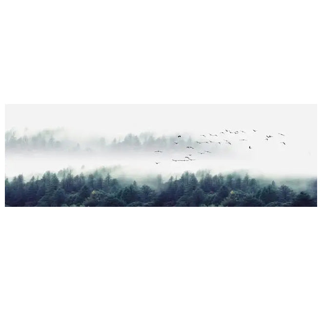 Bergsee Wald Wildnis Wandkunst Großformat Leinwanddrucke Breitformat Landschaftsbild Für Über Das Sofa Oder Über Das Bett | Brehn
