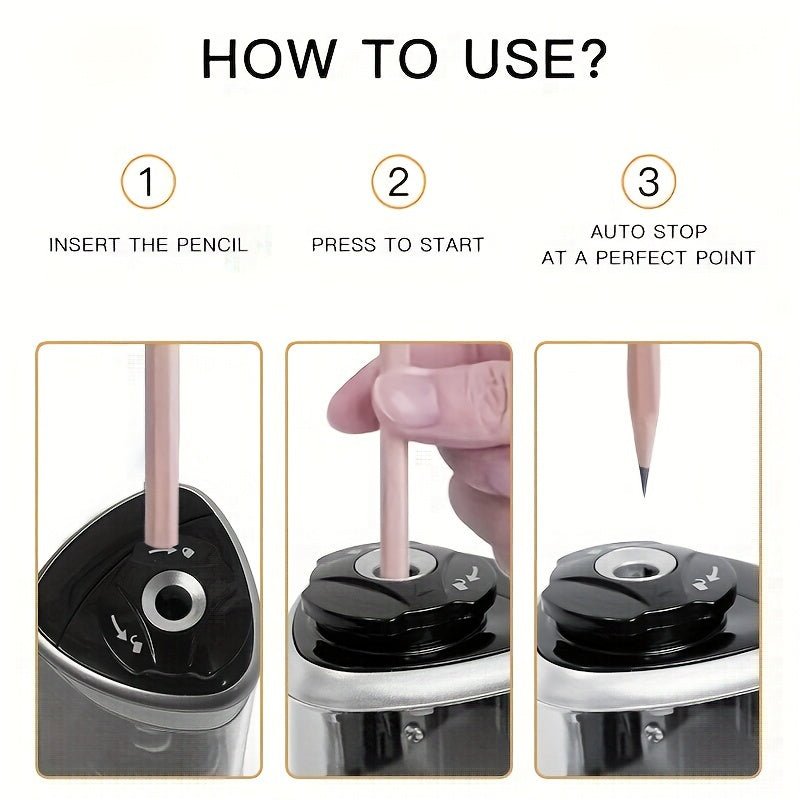 Automatischer USB-Bleistiftspitzer – Kompakt & Schnell | Brehn