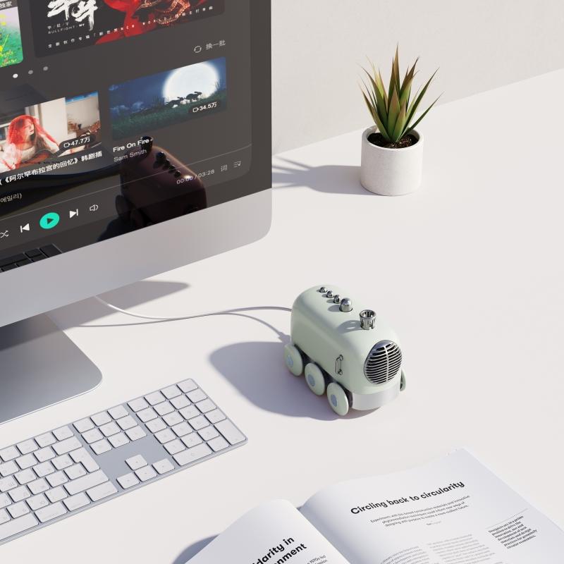 Brehn | Retro Bluetooth-Lautsprecher mit kabellosem Hochwertigen Sound - Mini Zug Design