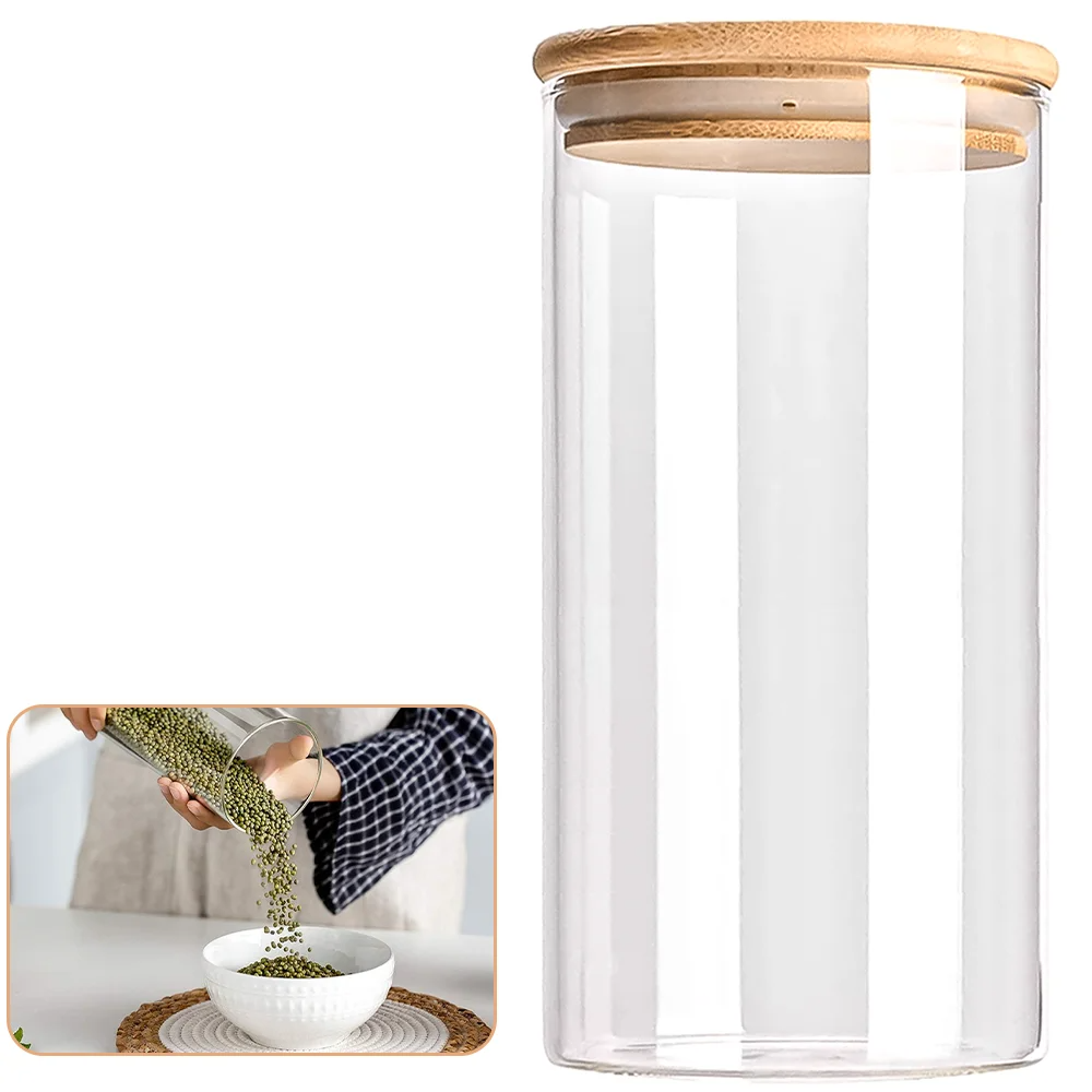 PureVorrat Glasbehälter Set – Vorratsdosen mit Holzdeckel | Luftdicht & Stilvoll | Moderne Küchenaufbewahrung | Brehn