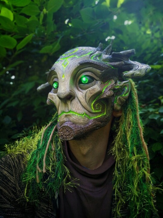 Waldgeistmaske des Grünen Mannes – Kostümzubehör