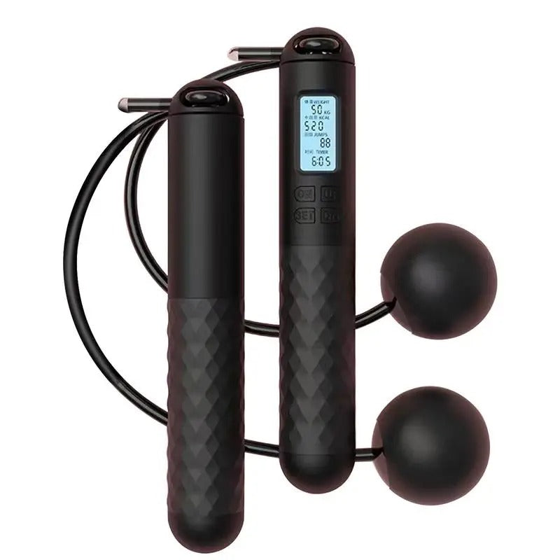 Kabelloses Springseil mit Zähler – Beschwerte Griffe für Home-Cardio-Workouts | Brehn